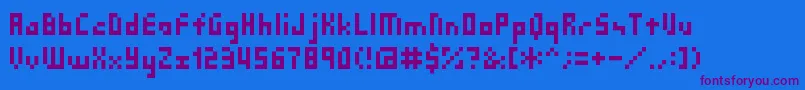 Sg03 Font – Purple Fonts on Blue Background