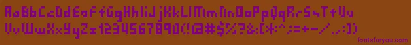 Sg03 Font – Purple Fonts on Brown Background