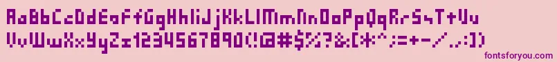 Sg03 Font – Purple Fonts on Pink Background