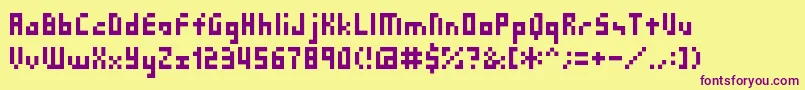 Sg03 Font – Purple Fonts on Yellow Background