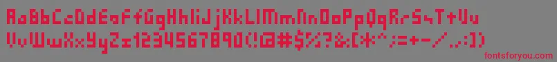 Sg03 Font – Red Fonts on Gray Background