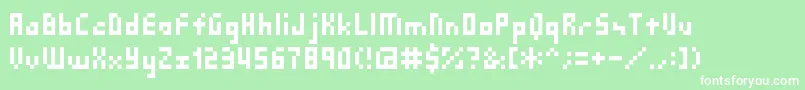 Sg03 Font – White Fonts on Green Background