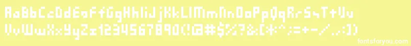 Sg03 Font – White Fonts on Yellow Background