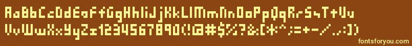 Sg03 Font – Yellow Fonts on Brown Background