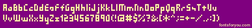 Sg03 Font – Yellow Fonts on Purple Background