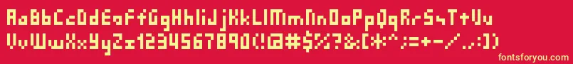 Sg03 Font – Yellow Fonts on Red Background