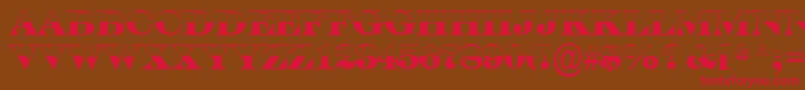 SerifertitulbwBold Font – Red Fonts on Brown Background