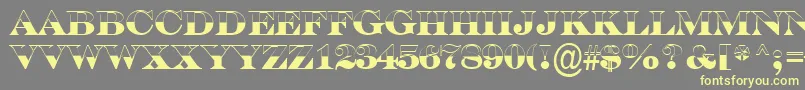 SerifertitulbwBold Font – Yellow Fonts on Gray Background