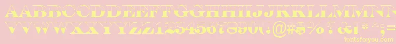 SerifertitulbwBold Font – Yellow Fonts on Pink Background