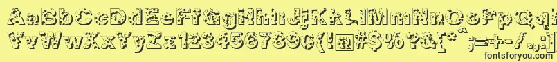 Bigcheese Font – Black Fonts on Yellow Background