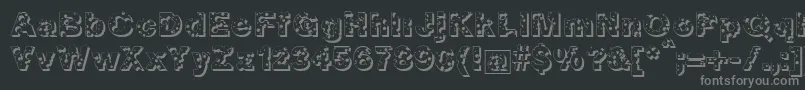 Bigcheese Font – Gray Fonts on Black Background