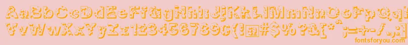 Bigcheese Font – Orange Fonts on Pink Background