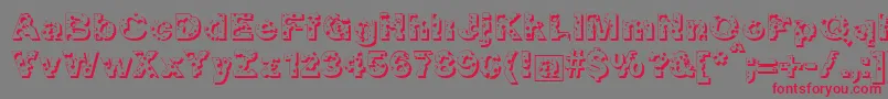 Bigcheese Font – Red Fonts on Gray Background