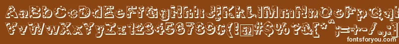 Bigcheese Font – White Fonts on Brown Background