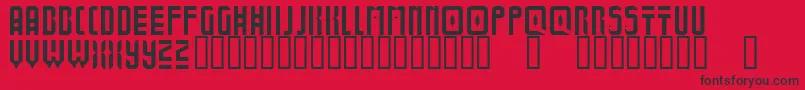Fonte BoldUniverse – fontes pretas em um fundo vermelho