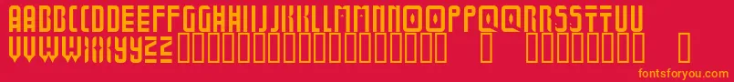 BoldUniverse Font – Orange Fonts on Red Background