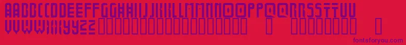 BoldUniverse-Schriftart – Violette Schriften auf rotem Hintergrund