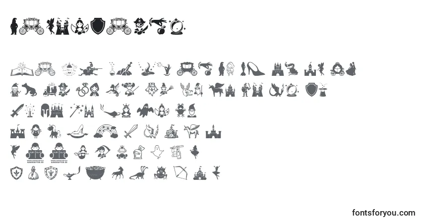 Czcionka FairyTales – alfabet, cyfry, specjalne znaki