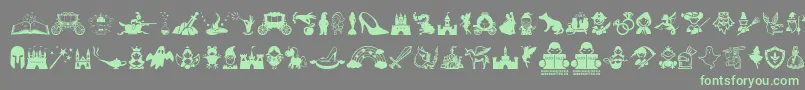 Police FairyTales – polices vertes sur fond gris