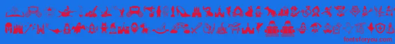 FairyTales Font – Red Fonts on Blue Background