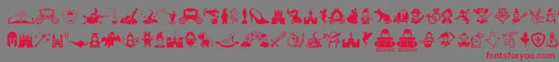 fuente FairyTales – Fuentes Rojas Sobre Fondo Gris