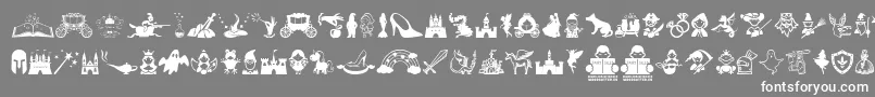 FairyTales Font – White Fonts on Gray Background