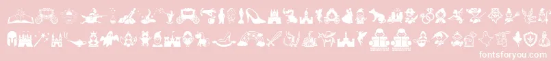 フォントFairyTales – ピンクの背景に白い文字