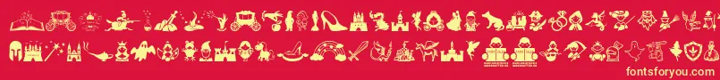 FairyTales Font – Yellow Fonts on Red Background
