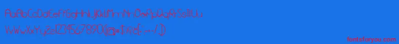 Aghila Font – Red Fonts on Blue Background