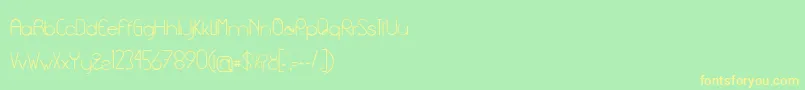 Aghila Font – Yellow Fonts on Green Background