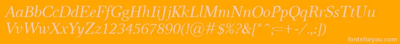 ResPublicaItalic Font – Pink Fonts on Orange Background