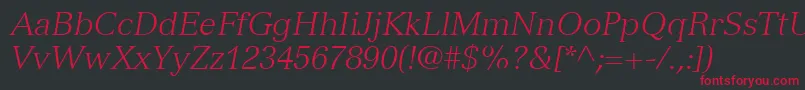 fuente VersaillesLt46LightItalic – Fuentes Rojas Sobre Fondo Negro