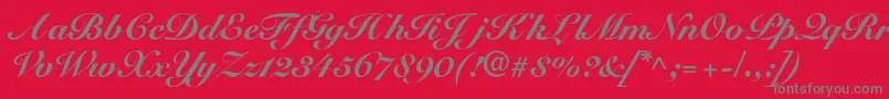 SnellblackdbBold-Schriftart – Graue Schriften auf rotem Hintergrund