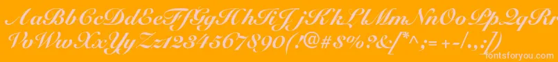Шрифт SnellblackdbBold – розовые шрифты на оранжевом фоне
