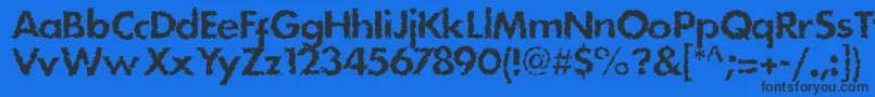 Dsstain1 Font – Black Fonts on Blue Background