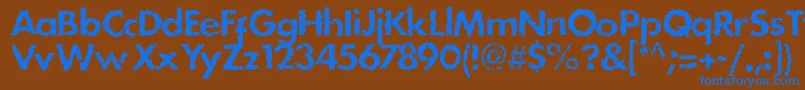 Dsstain1 Font – Blue Fonts on Brown Background