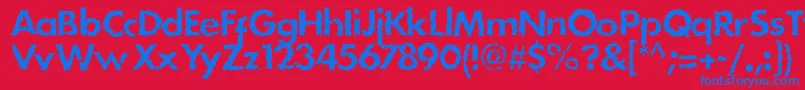 Dsstain1 Font – Blue Fonts on Red Background