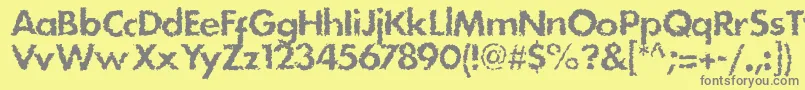 Dsstain1 Font – Gray Fonts on Yellow Background