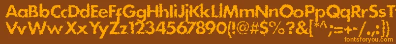 Dsstain1 Font – Orange Fonts on Brown Background