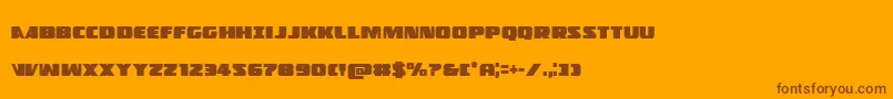 Policecruisercond Font – Brown Fonts on Orange Background