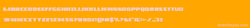 Policecruisercond Font – Pink Fonts on Orange Background