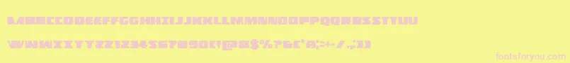 Policecruisercond Font – Pink Fonts on Yellow Background