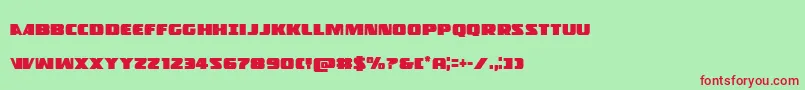 Policecruisercond Font – Red Fonts on Green Background