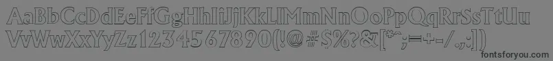 AdelonoutlineBold Font – Black Fonts on Gray Background