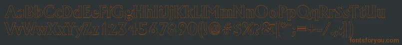 Шрифт AdelonoutlineBold – коричневые шрифты на чёрном фоне