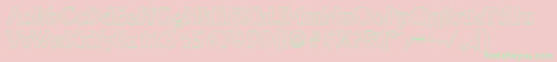 AdelonoutlineBold-Schriftart – Grüne Schriften auf rosa Hintergrund