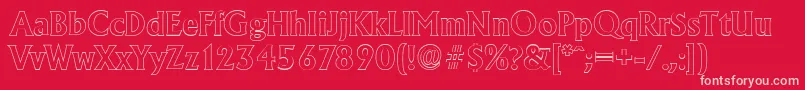 AdelonoutlineBold Font – Pink Fonts on Red Background