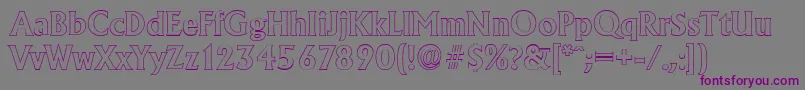 AdelonoutlineBold Font – Purple Fonts on Gray Background