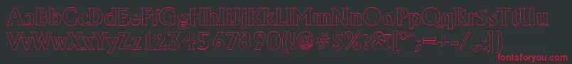 AdelonoutlineBold Font – Red Fonts on Black Background