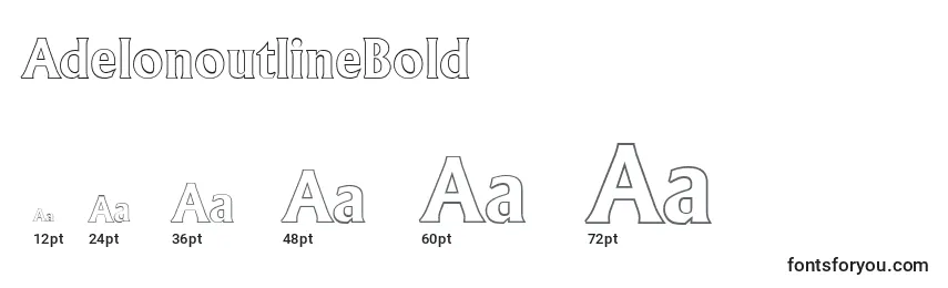 AdelonoutlineBold Font Sizes